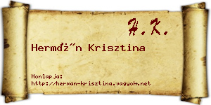 Hermán Krisztina névjegykártya