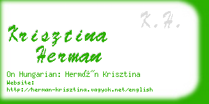 krisztina herman business card